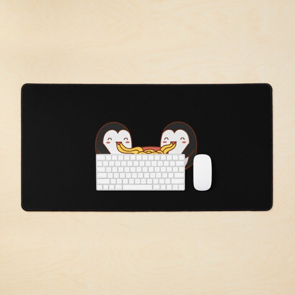 Desk Mat Penguin Noodle Large Gaming Mouse Pad 35X16 Inch 7802738348682