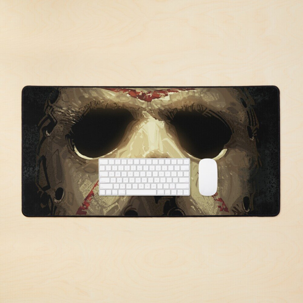 Desk Mat Jason Mask Large Gaming Mouse Pad 35X16 Inch 7802738399349