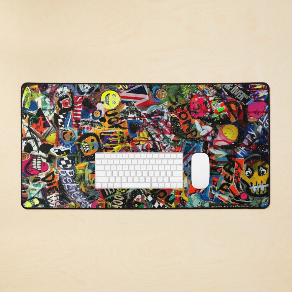 Desk Mat Graffiti Large Gaming Mouse Pad 35X16 Inch 7802738328318
