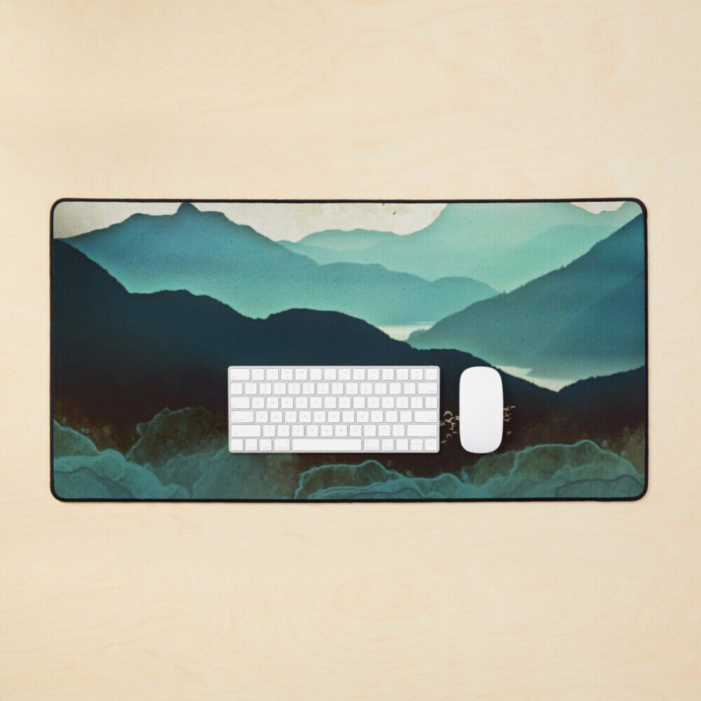 Desk Mat Mountains Large Gaming Mouse Pad 35X16 Inch Indigo 7802738311778