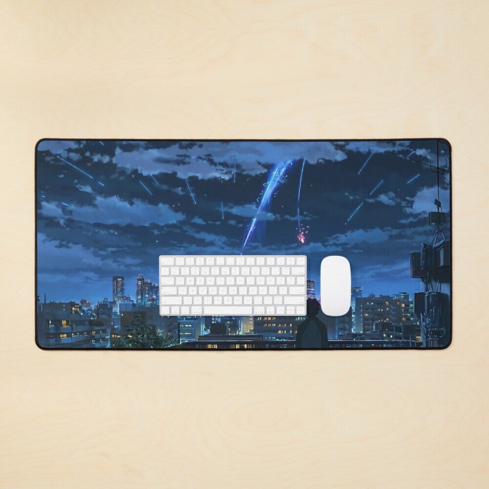 Desk Mat Your Name Anime Kimi No Na Wa Wallpaper Large Gaming Mouse Pad 35X16 Inch 7802738330724