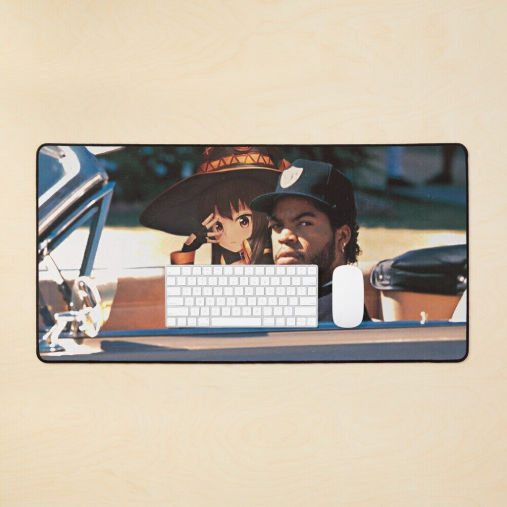 Desk Mat Drivin With Megumin-Chan Large Gaming Mouse Pad 35X16 Inch 7802738318289