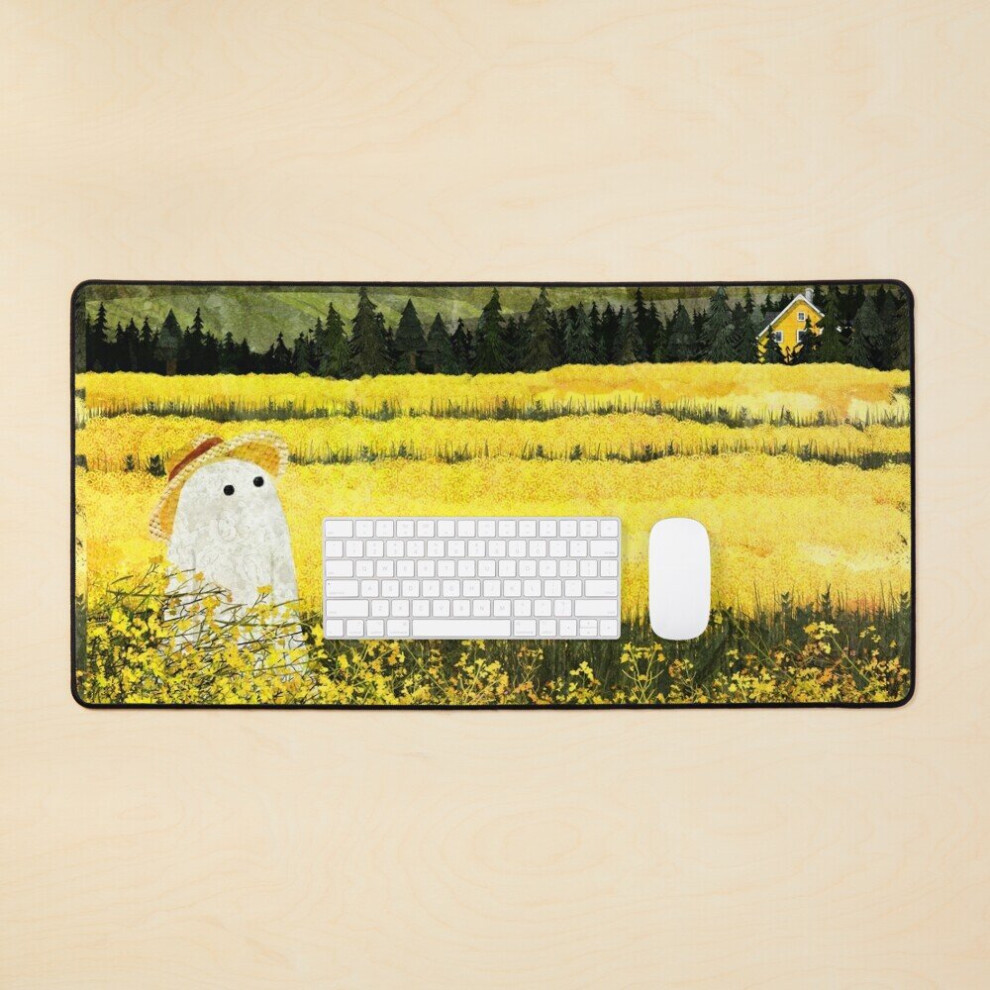 Desk Mat Rapeseed Farmer Large Gaming Mouse Pad 35X16 Inch 7802738409994