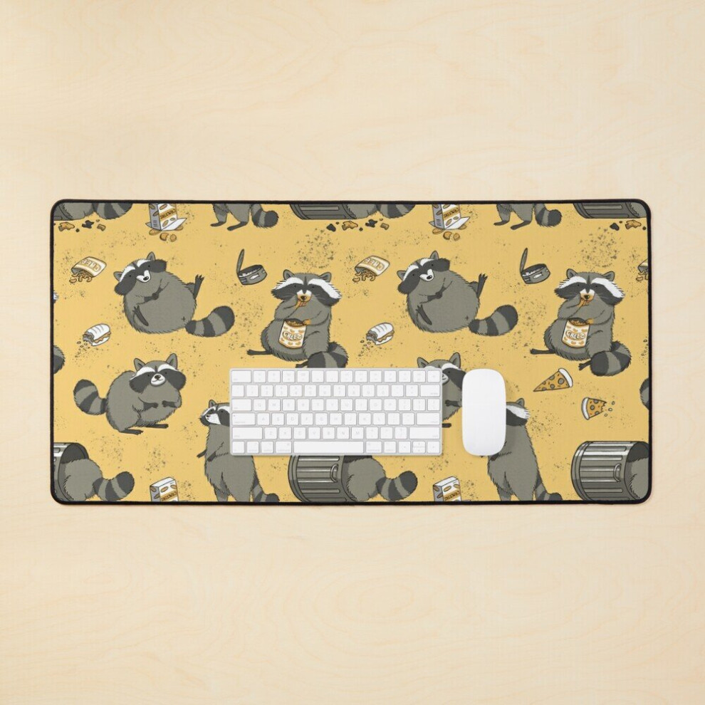 Desk Mat Rascally Raccoons Large Gaming Mouse Pad 35X16 Inch 7802738344769