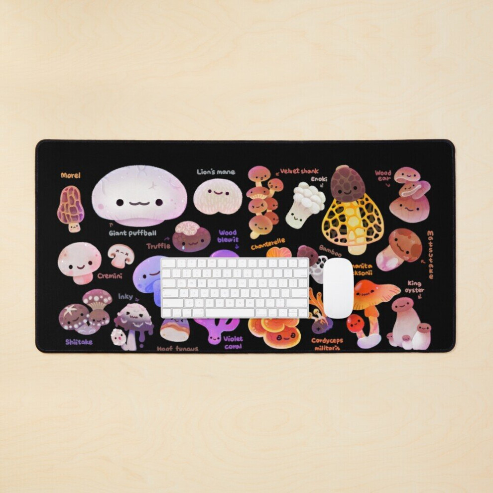 Desk Mat Mushroom - Name Large Gaming Mouse Pad 35X16 Inch 7802738315769