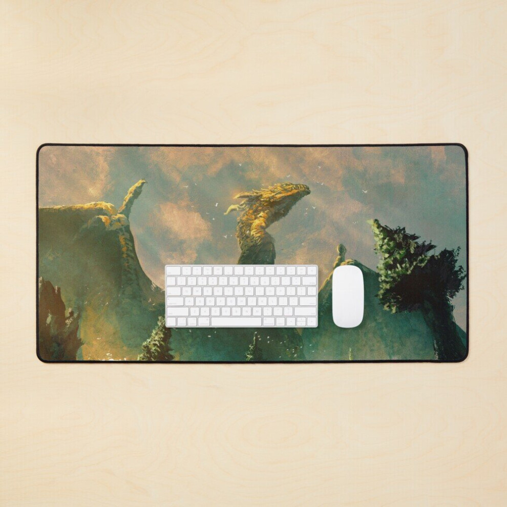 Desk Mat The Large Gaming Mouse Pad 35X16 Inch Golden 7802738318258