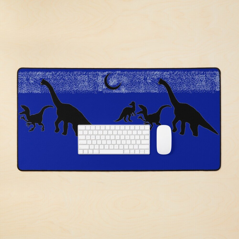 Desk Mat Dinosaurs On The Moon Large Gaming Mouse Pad 35X16 Inch 7802738387698