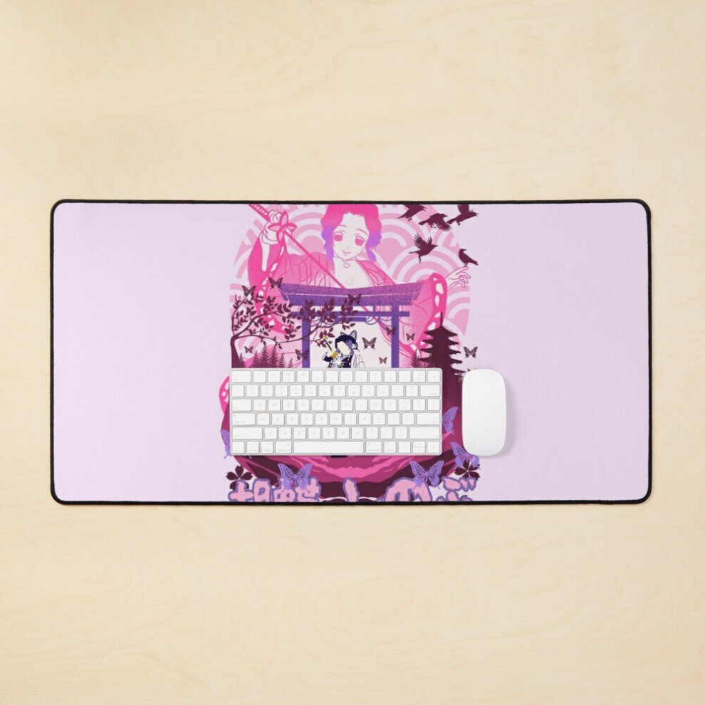 Desk Mat Flat - Kocho Shinobu Large Gaming Mouse Pad 35X16 Inch 7802738378610