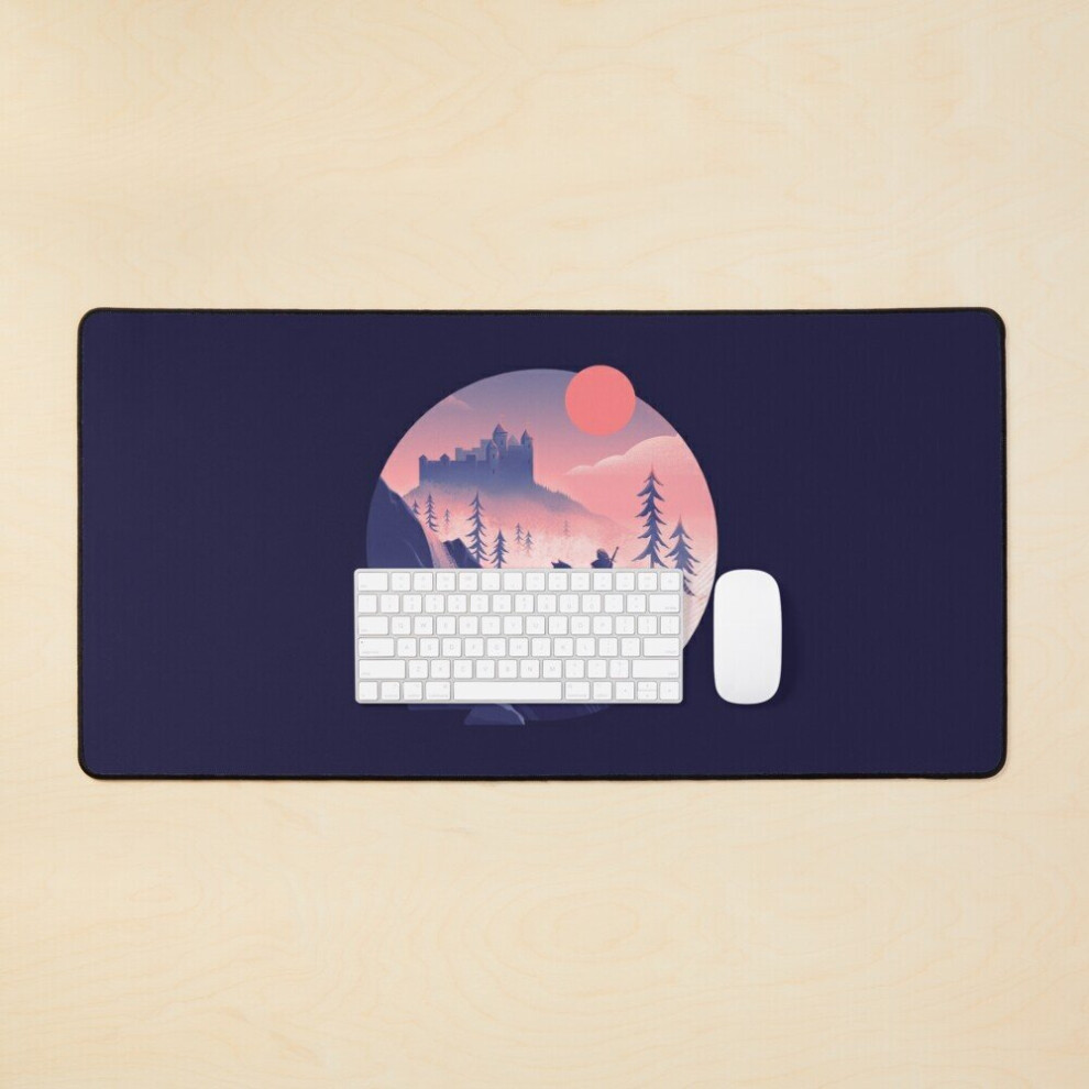 Desk Mat Geralt's On A Sunset Ride Large Gaming Mouse Pad 35X16 Inch 7802738338232