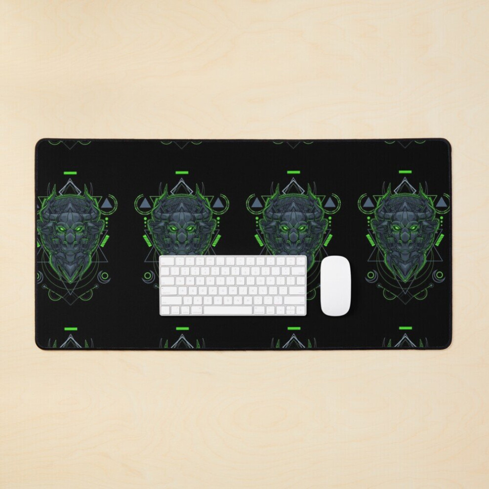 Desk Mat Mechanical Bull - Sacred Geometry Large Gaming Mouse Pad 35X16 Inch 7802738380545