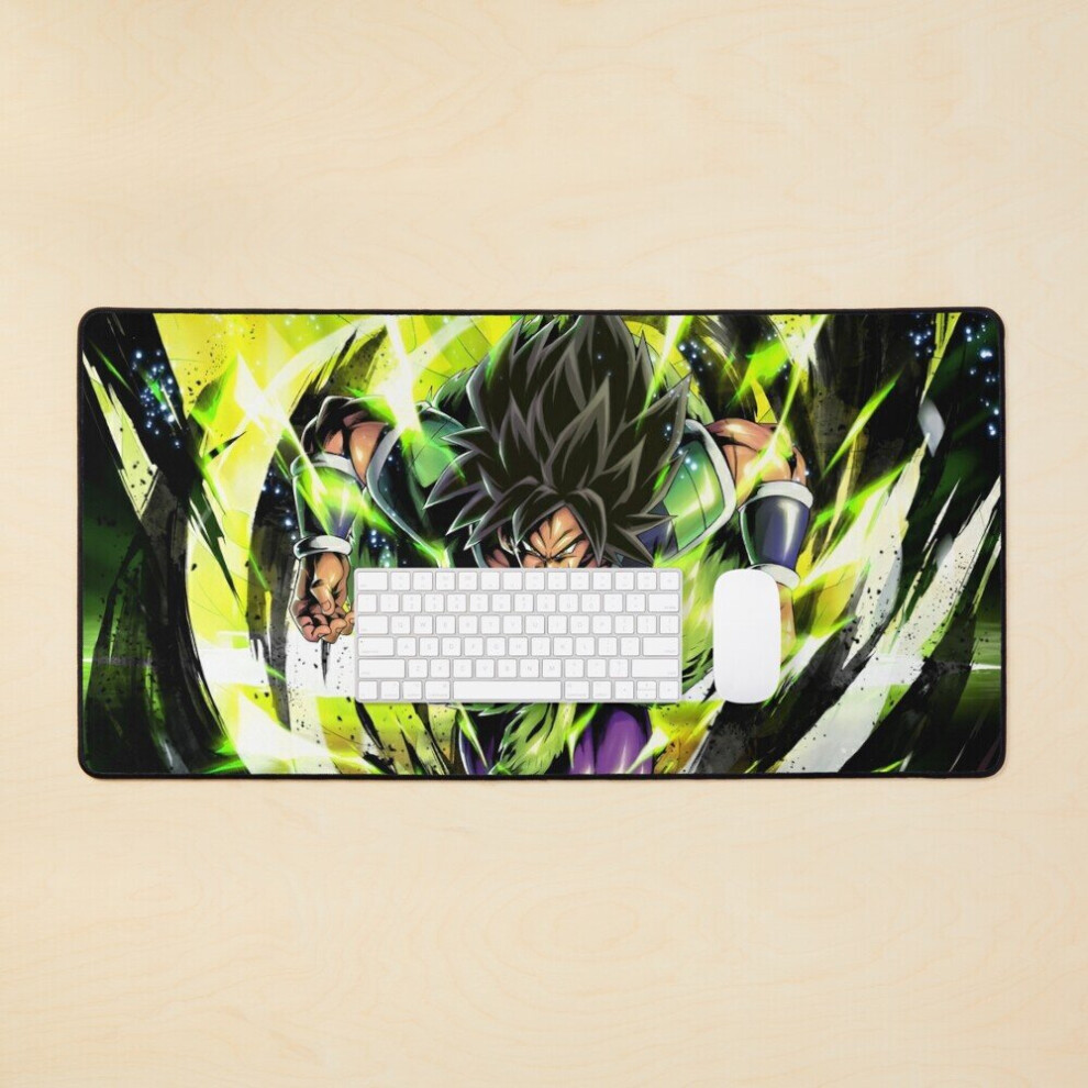 Desk Mat Broly: Fury Large Gaming Mouse Pad 35X16 Inch 7802738333299