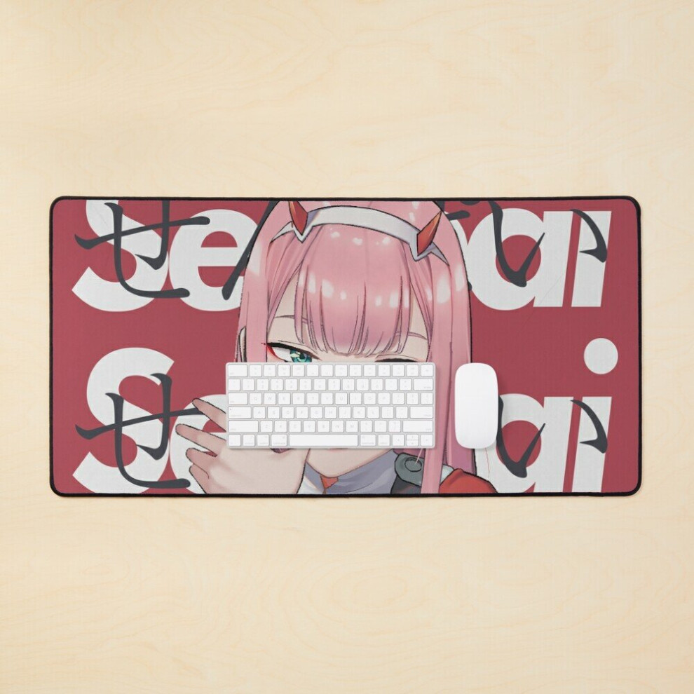 Desk Mat Zero Two Darling In The Franxx Large Gaming Mouse Pad 35X16 Inch 7802738384338