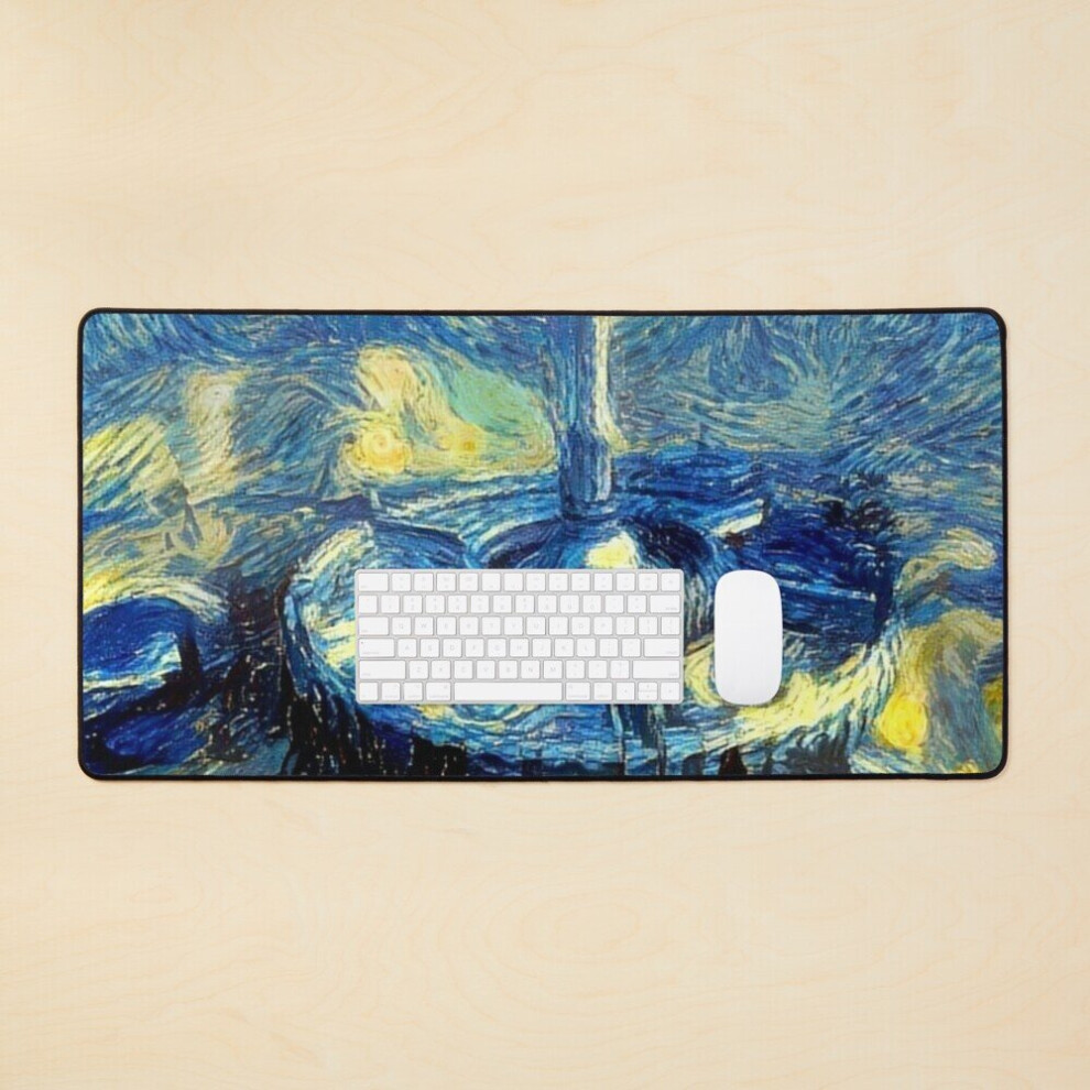 Desk Mat Oblivion Imperial City Starry Night Large Gaming Mouse Pad 35X16 Inch 7802738339673