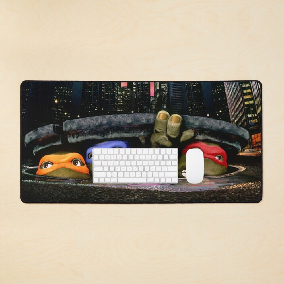 Desk Mat Ninja Turtles Classic Poster Large Gaming Mouse Pad 35X16 Inch 7802738328356