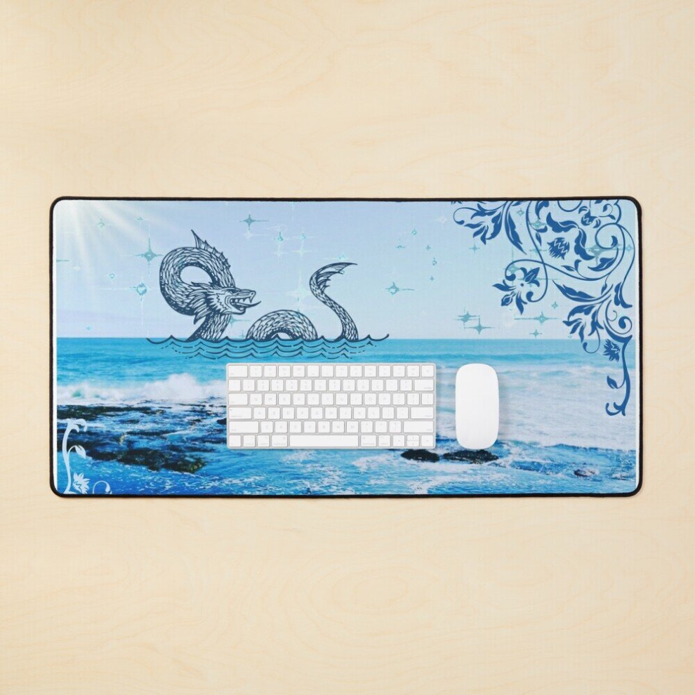 Desk Mat Sea Dragon Large Gaming Mouse Pad 35X16 Inch 7802738396744