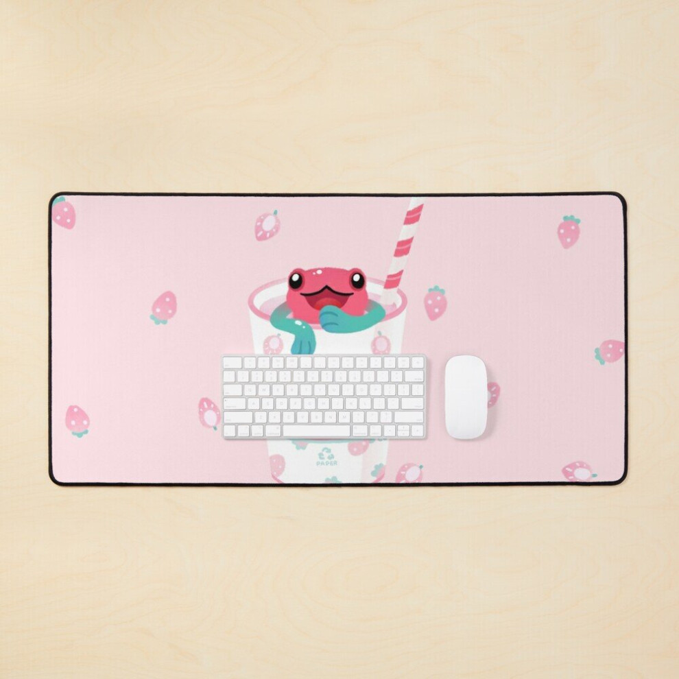 Desk Mat Strawberry Poison Milk 2 Large Gaming Mouse Pad 35X16 Inch 7802738333350