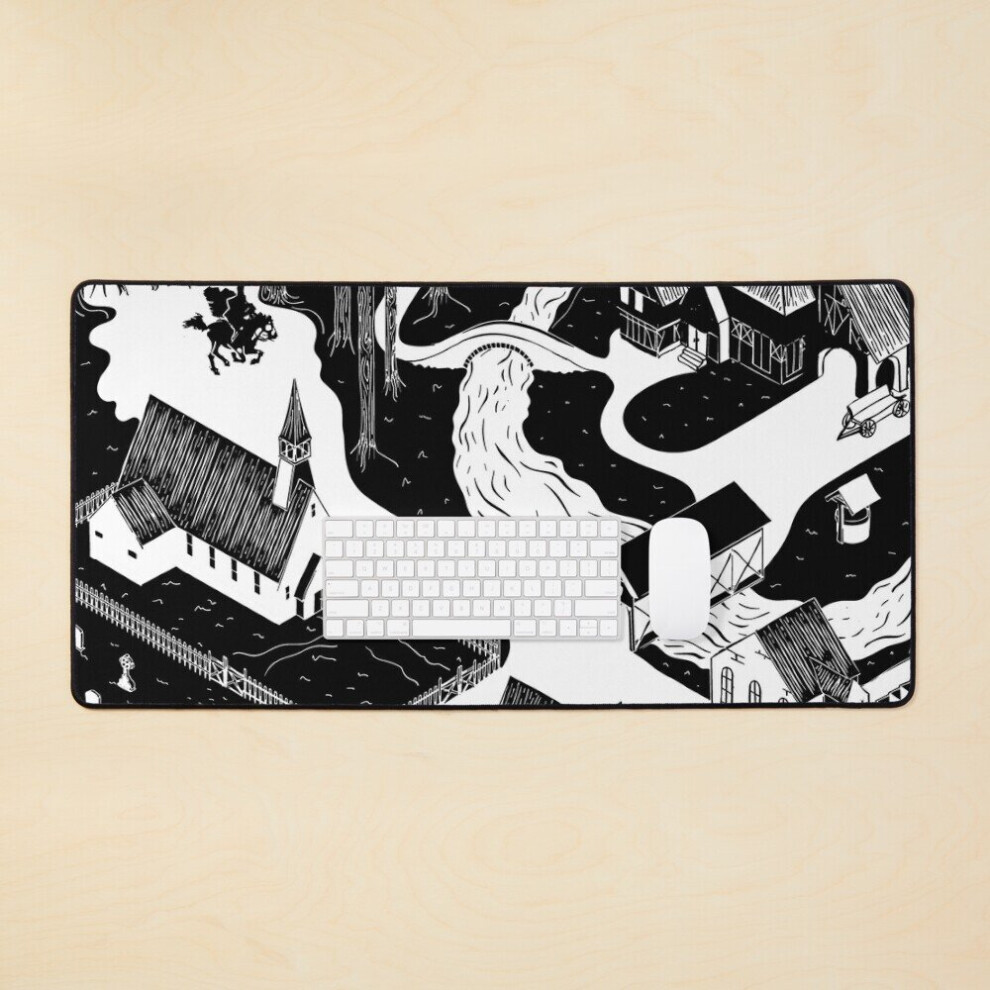 Desk Mat Sleepy Hollow By Tim Burton Large Gaming Mouse Pad 35X16 Inch 7802738342888