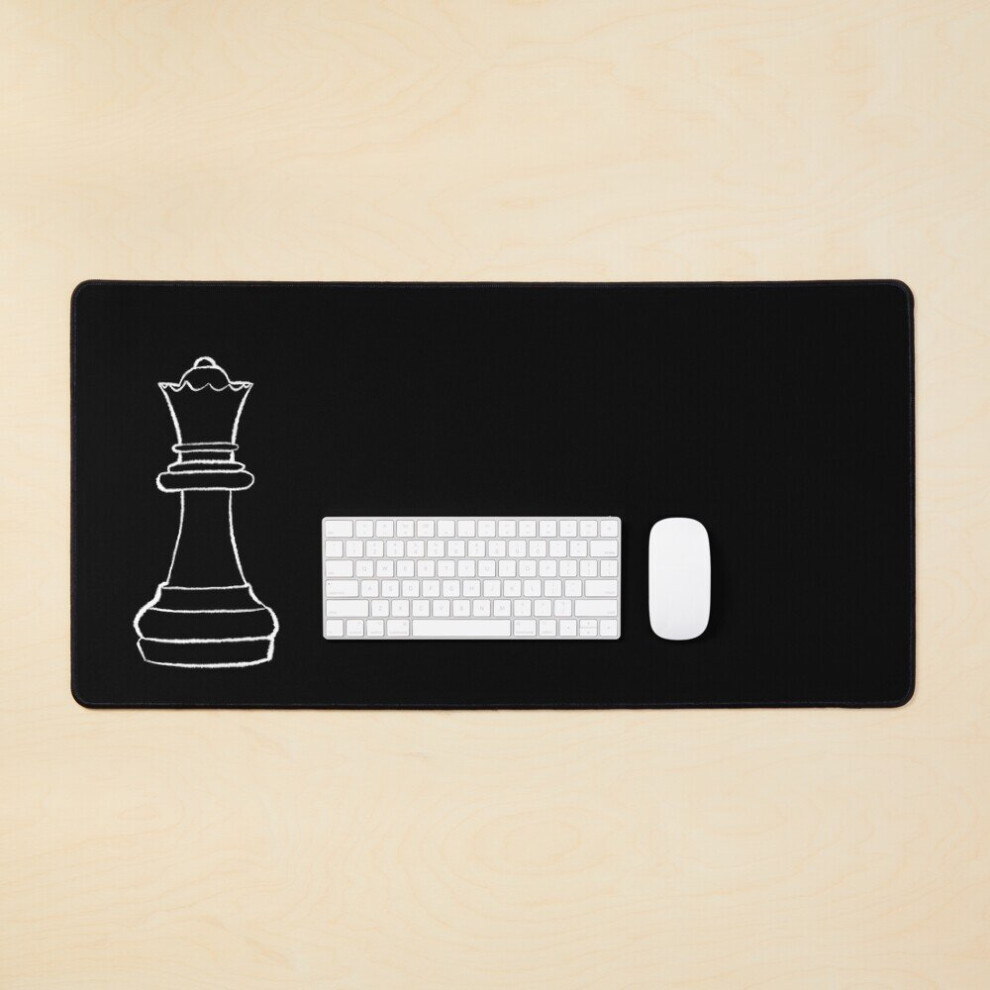 Desk Mat Queen Large Gaming Mouse Pad 35X16 Inch Black 7802738390759