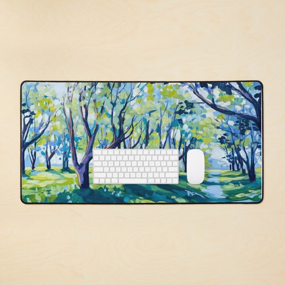 Desk Mat Spring Plum Trees Large Gaming Mouse Pad 35X16 Inch 7802738315851