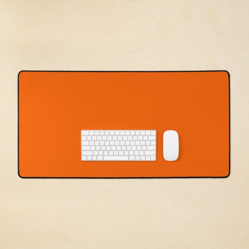 Desk Mat Pure Large Gaming Mouse Pad 35X16 Inch Orange 7802738409505