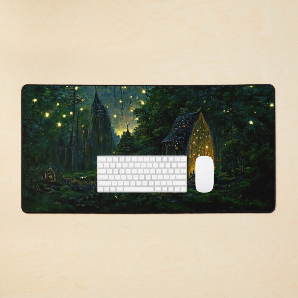 Desk Mat City Of Elves Large Gaming Mouse Pad 35X16 Inch 7802738375565