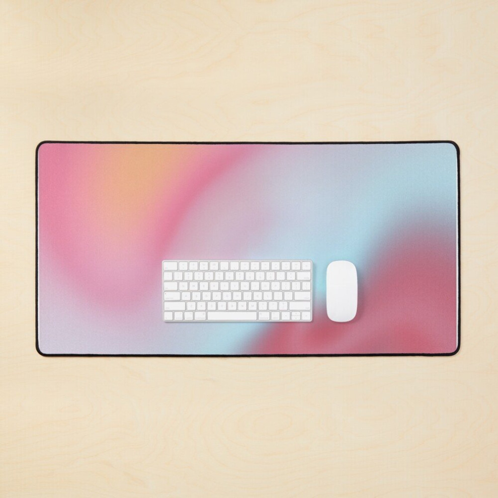 Desk Mat And Gradient Large Gaming Mouse Pad 35X16 Inch Pink/Blue 7802738390872