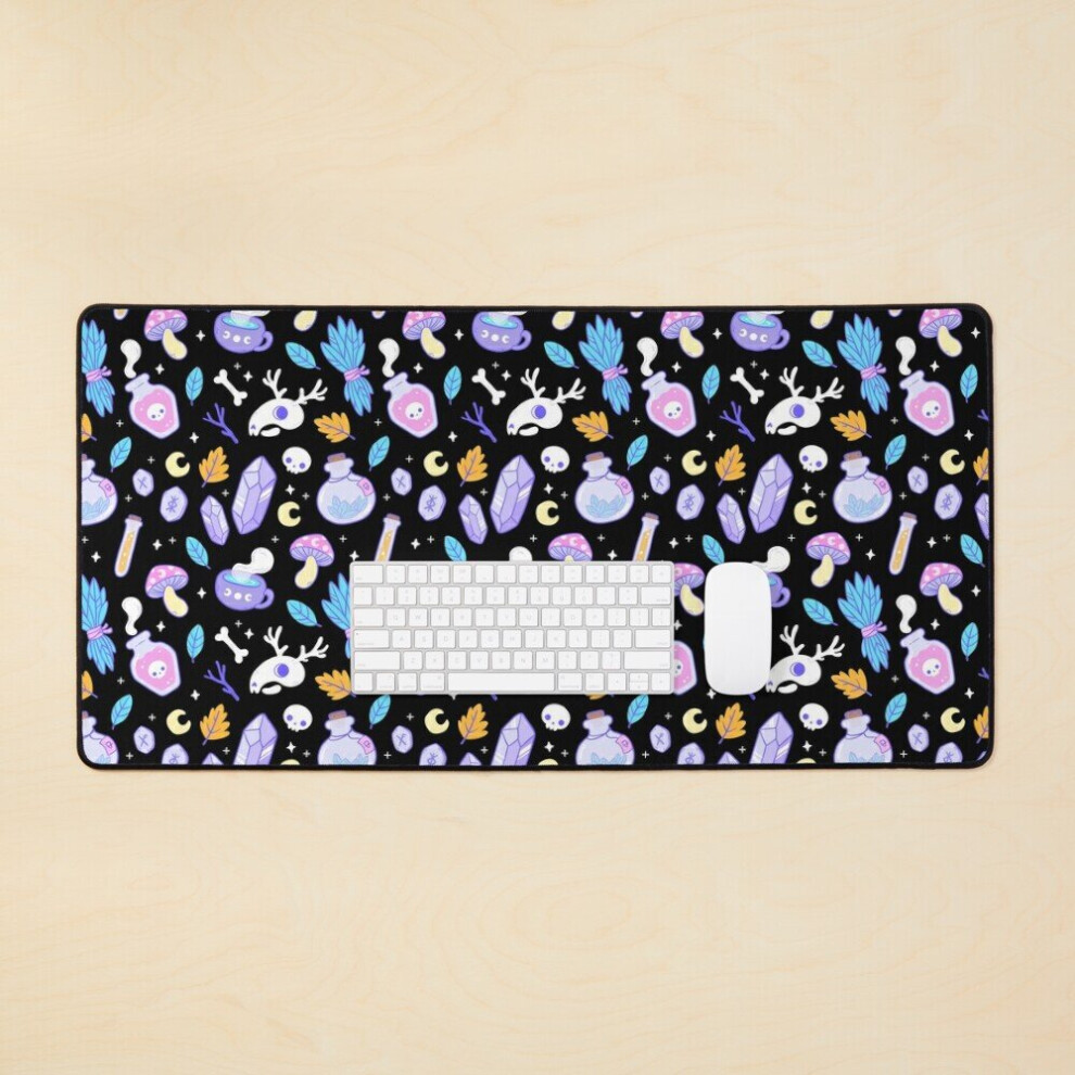 Desk Mat Witchy Ingredients Nikury Large Gaming Mouse Pad 35X16 Inch 7802738351774