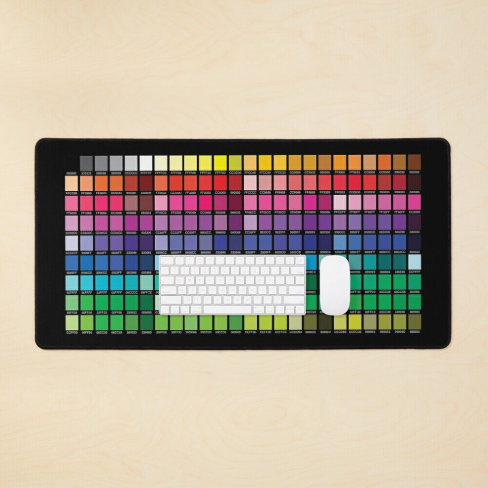 Desk Mat Color Chart For Web Design Large Gaming Mouse Pad 35X16 Inch 7802738340433