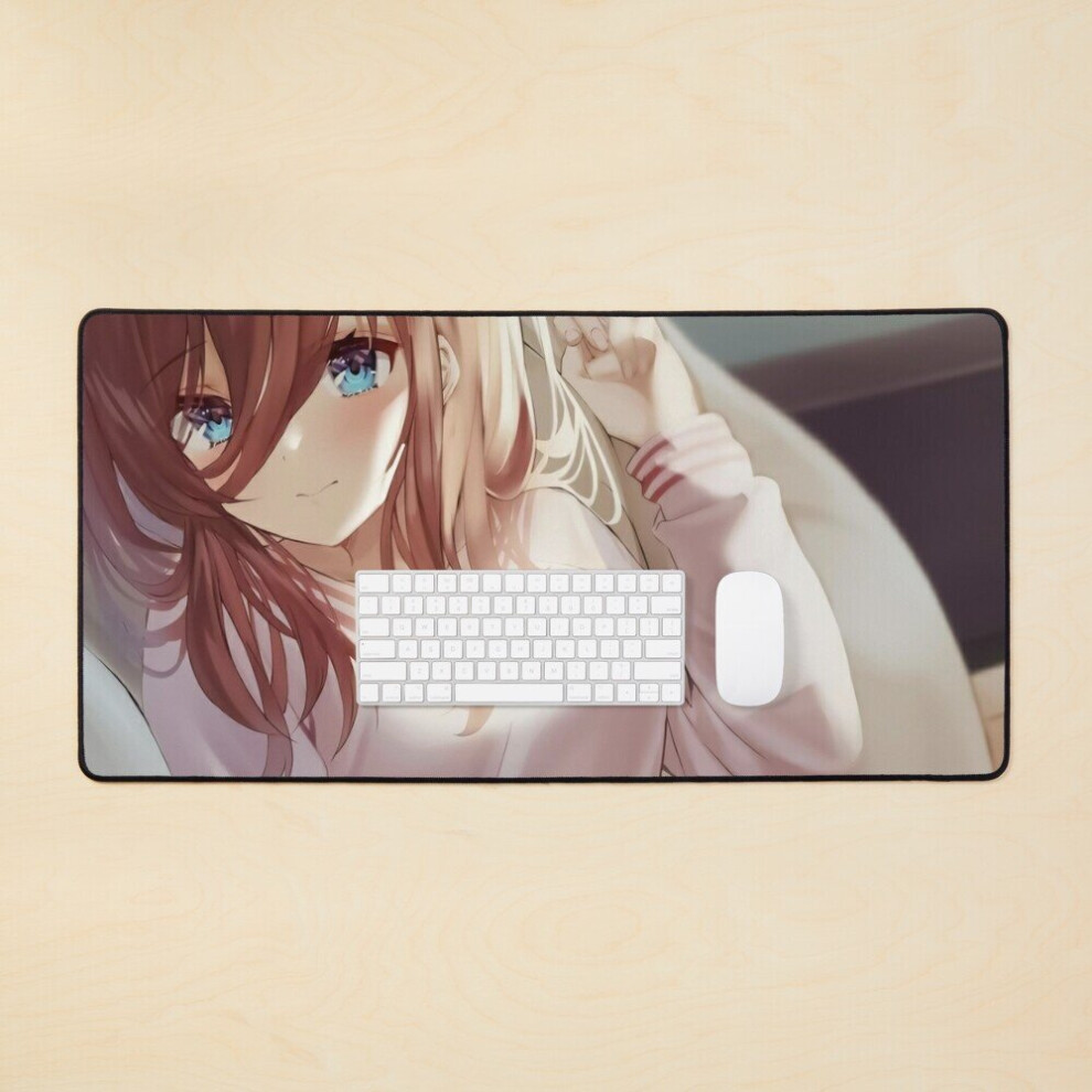 Desk Mat Miku Nakano The Quintessential Quintuplets Anime Waifu Large Gaming Mouse Pad 35X16 Inch 7802738384406