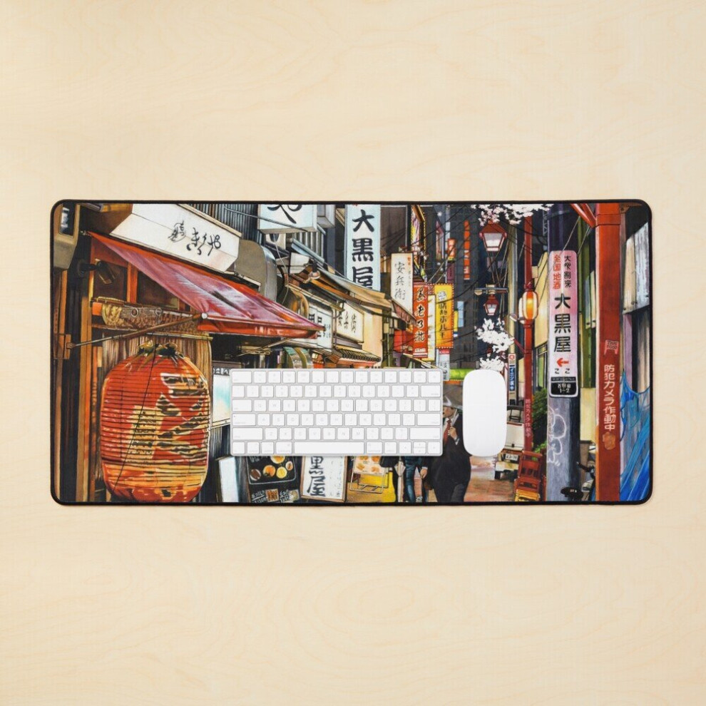 Desk Mat Tokyo In The Rain Large Gaming Mouse Pad 35X16 Inch 7802738395075