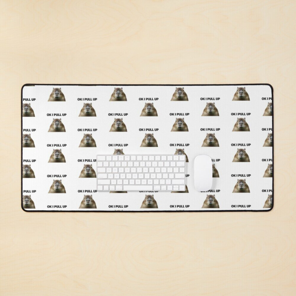 Desk Mat Capybara Meme - Ok I Pull Up Large Gaming Mouse Pad 35X16 Inch 7802738408102