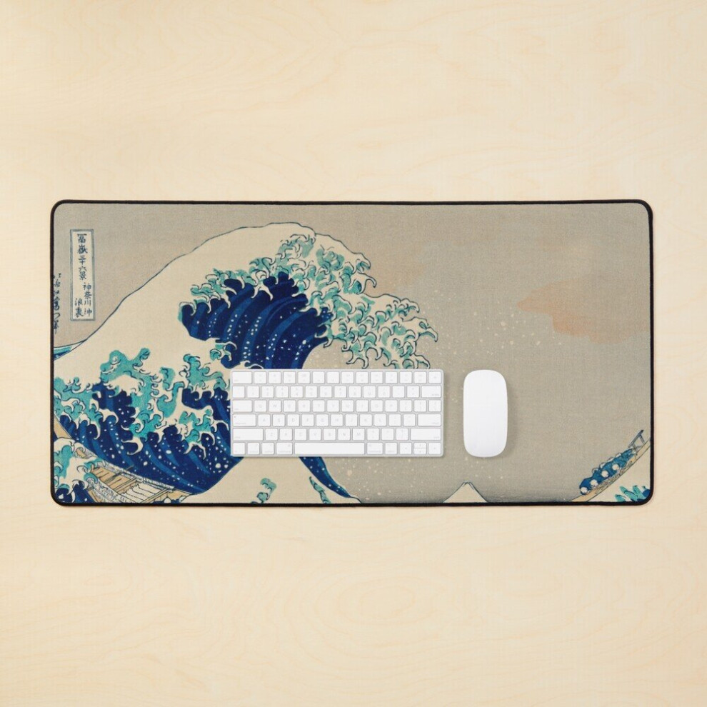 Desk Mat The Great Wave Large Gaming Mouse Pad 35X16 Inch 7802738388855