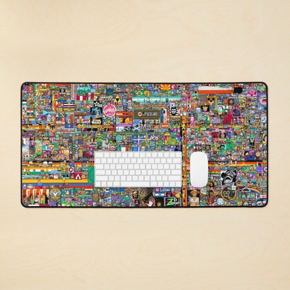 Desk Mat Reddit Place 2022 - Final Version Large Gaming Mouse Pad 35X16 Inch 7802738318456