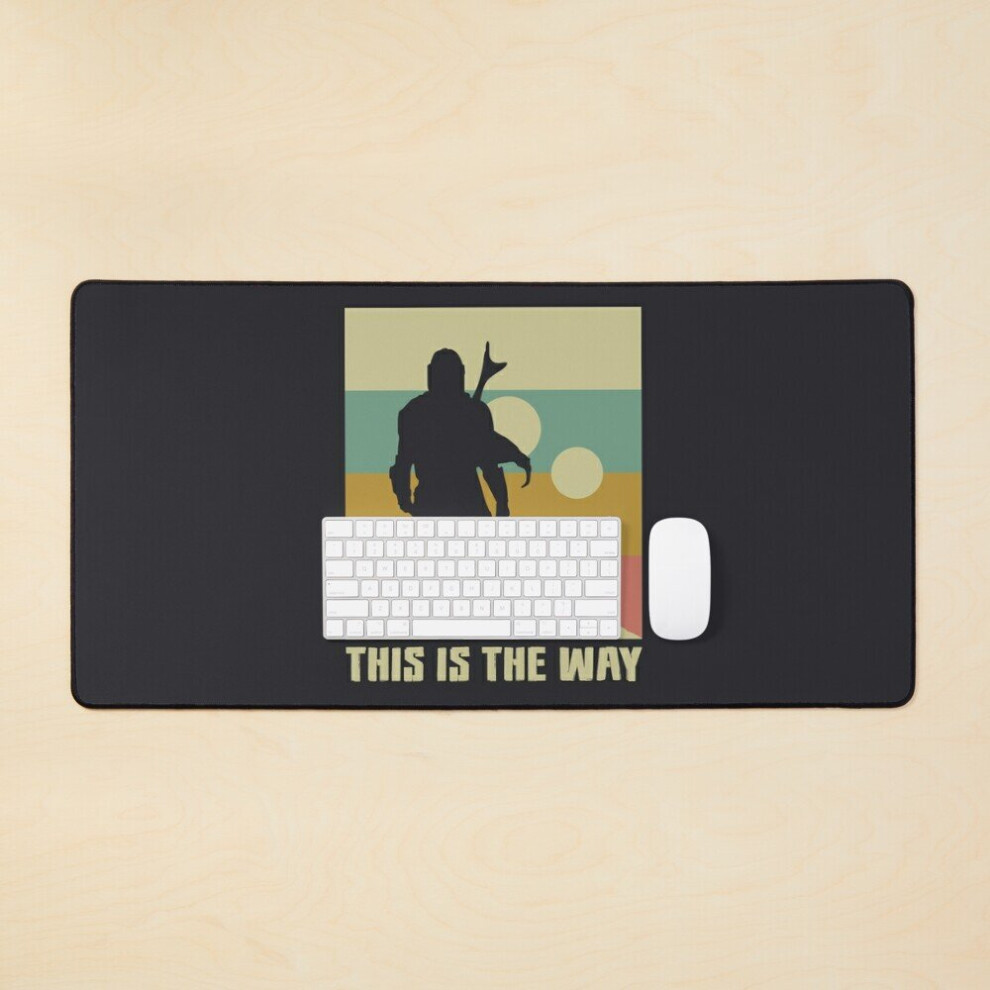 Desk Mat Mando Vintage Sunset Large Gaming Mouse Pad 35X16 Inch 7802738402551