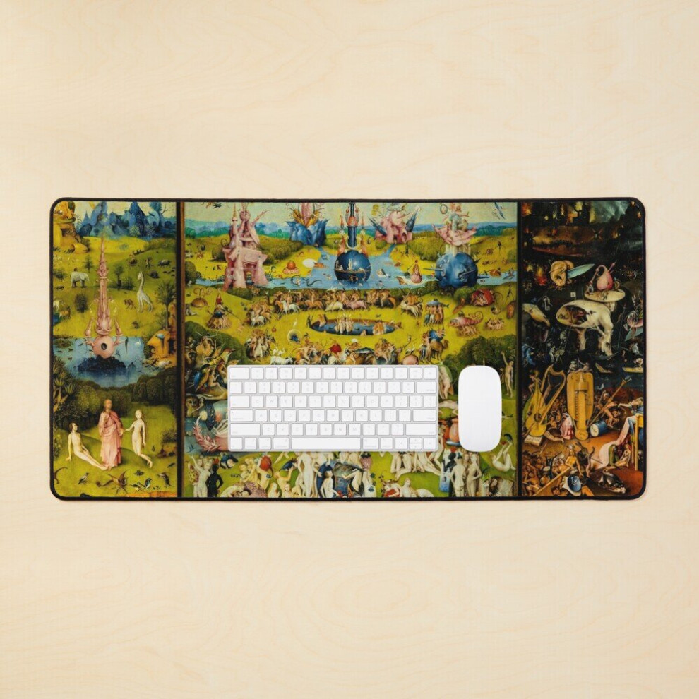 Desk Mat Garden Of Earthly Delights Large Gaming Mouse Pad 35X16 Inch 7802738388022