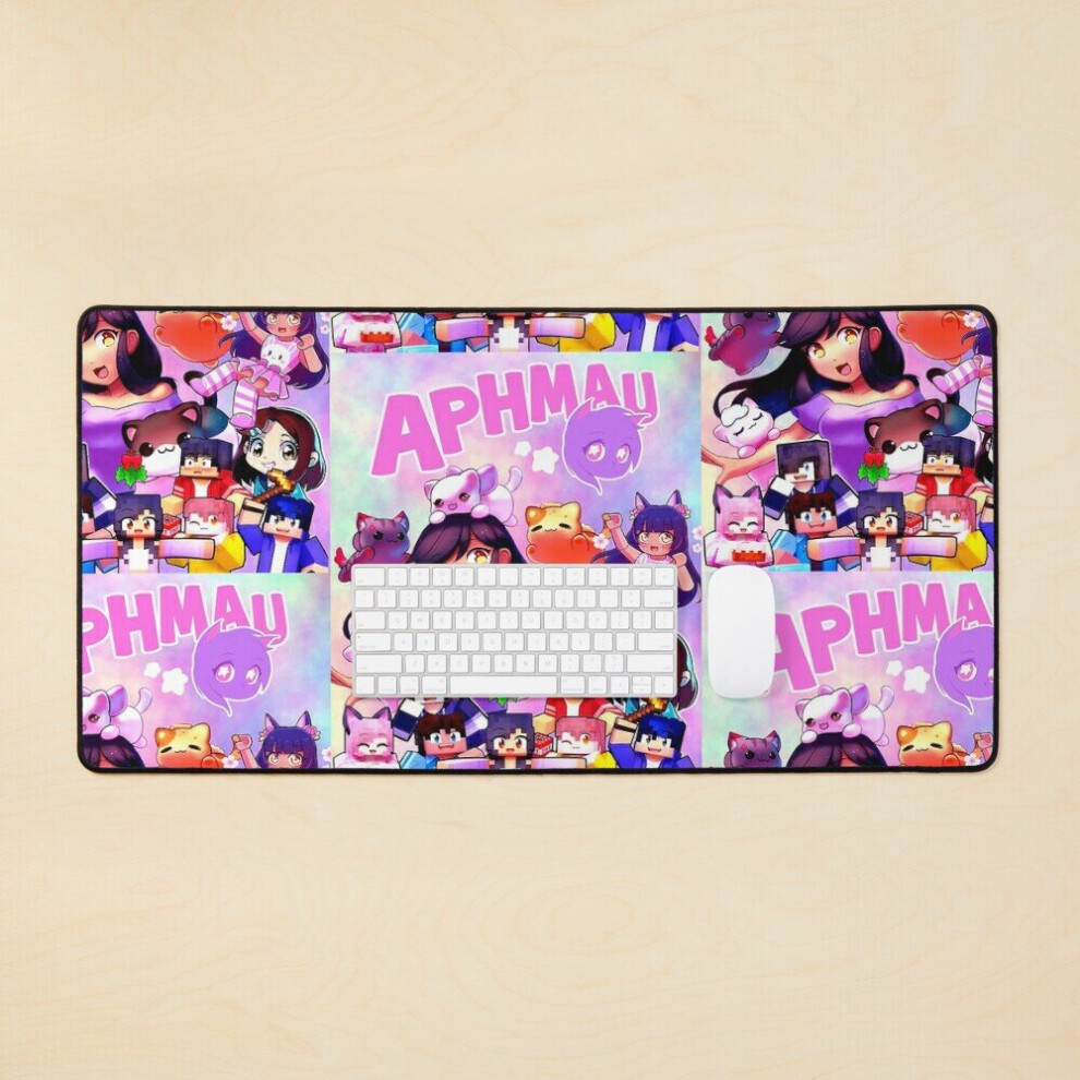 Desk Mat Cute-Youtuber-Girl-Beautiiful-"|{};Aphmau:"{] Large Gaming Mouse Pad 35X16 Inch 7802738340235