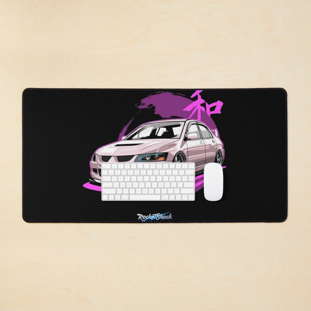 Desk Mat Lancer Evolution- Peace Evo 8 Jdm Legend Large Gaming Mouse Pad 35X16 Inch 7802738405965