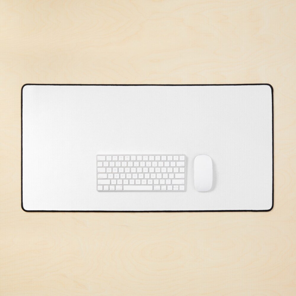 Desk Mat Large Gaming Mouse Pad 35X16 Inch White 7802738309799