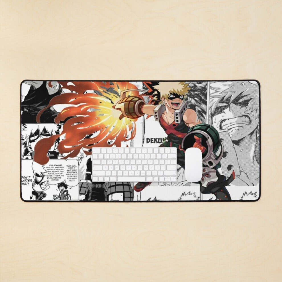 Desk Mat Katsuki Bakugo Academia Large Gaming Mouse Pad 35X16 Inch 7802738323498