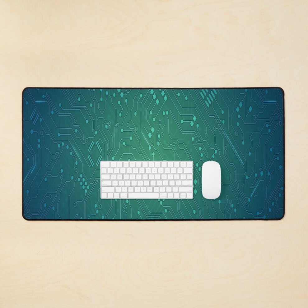 Desk Mat Circuit Board Pattern Large Gaming Mouse Pad 35X16 Inch 7802738409819