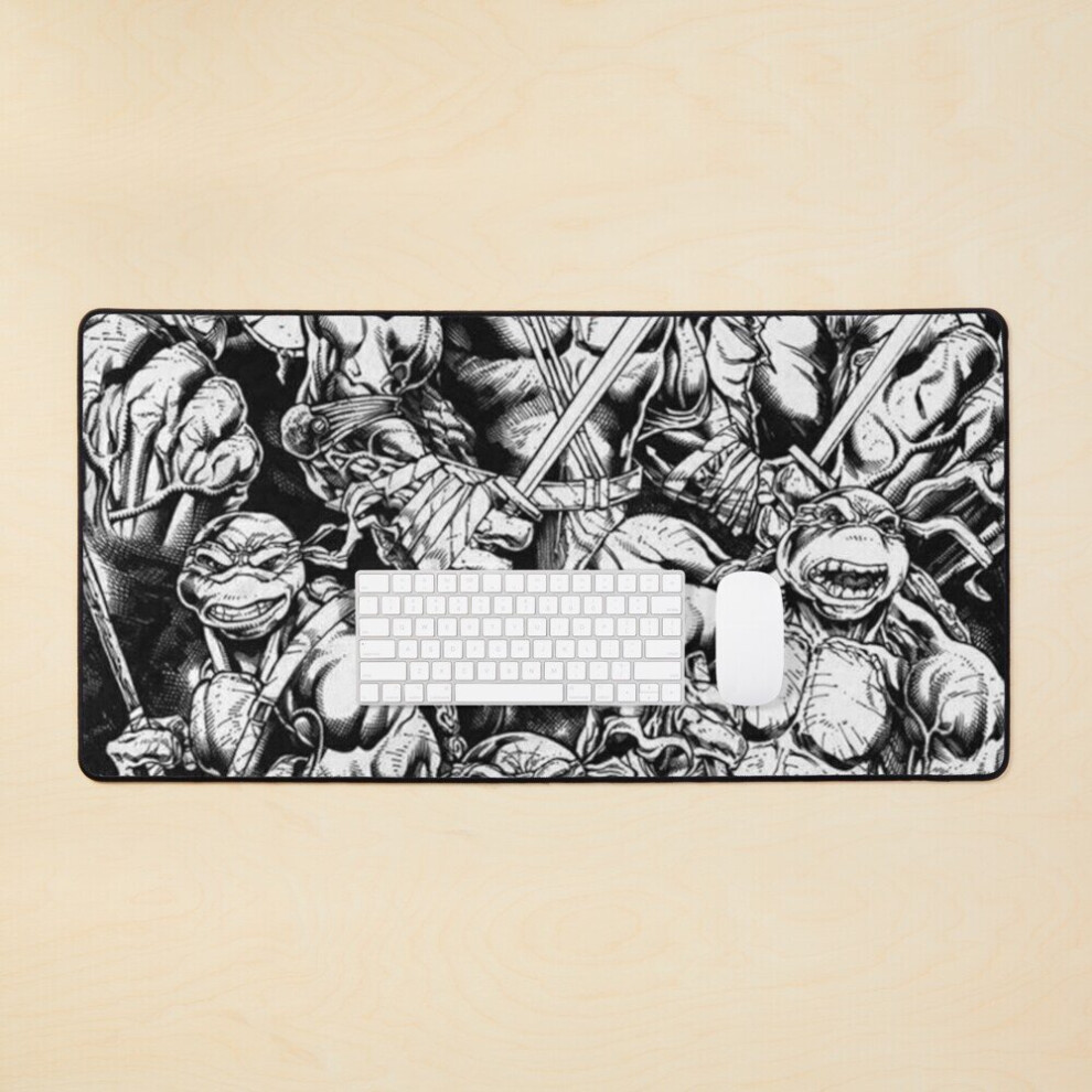 Desk Mat Ninja Turtle Poster Large Gaming Mouse Pad 35X16 Inch 7802738373158