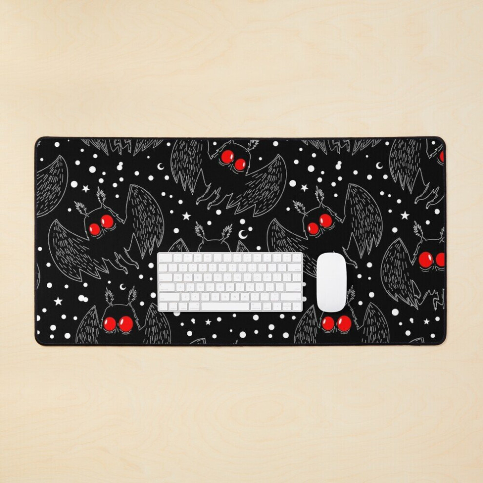 Desk Mat Mothman Night Large Gaming Mouse Pad 35X16 Inch 7802738315936