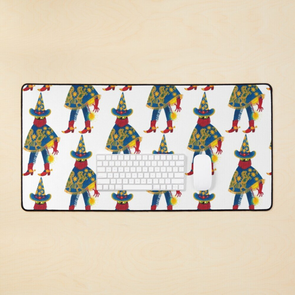Desk Mat Wizard Cowboy Large Gaming Mouse Pad 35X16 Inch 7802738374667