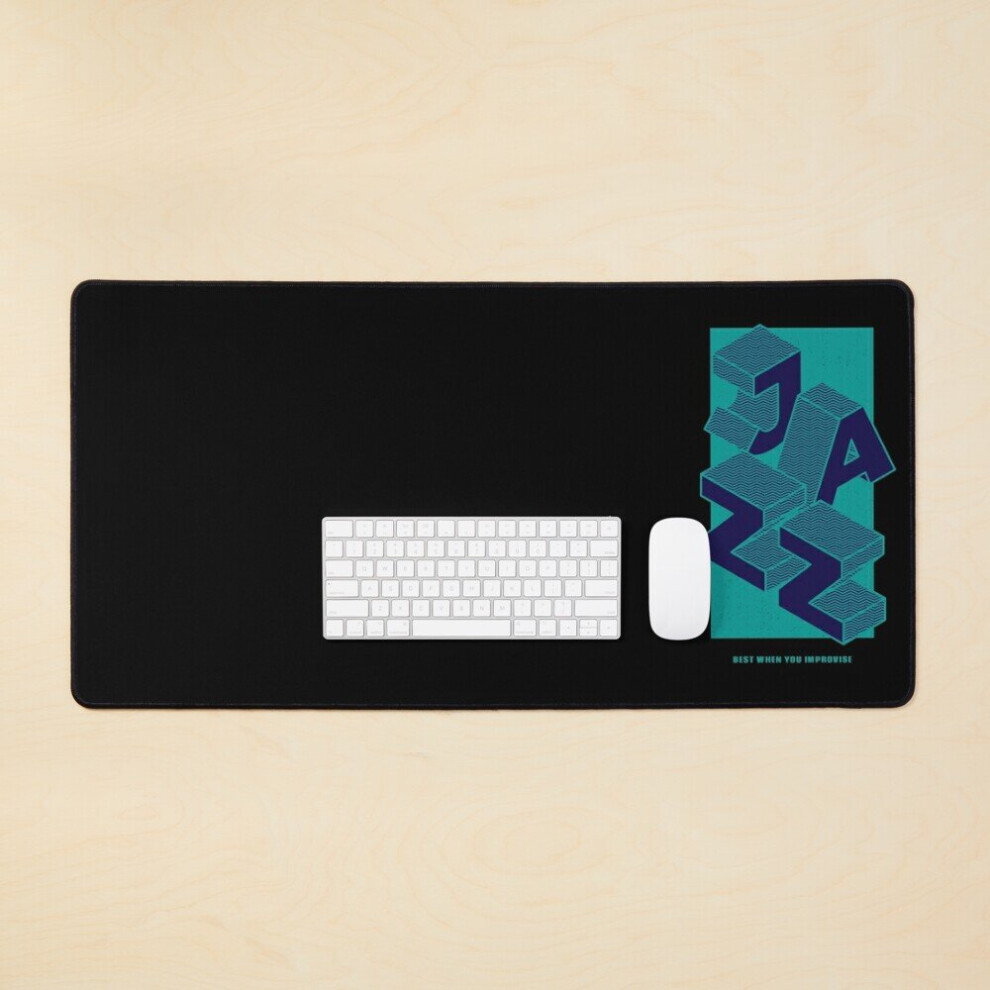 Desk Mat Jazz When You Improvise Design Large Gaming Mouse Pad 35X16 Inch 7802738341881