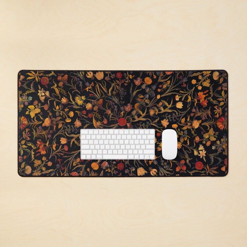 Desk Mat Midnight Floral Large Gaming Mouse Pad 35X16 Inch 7802738310429
