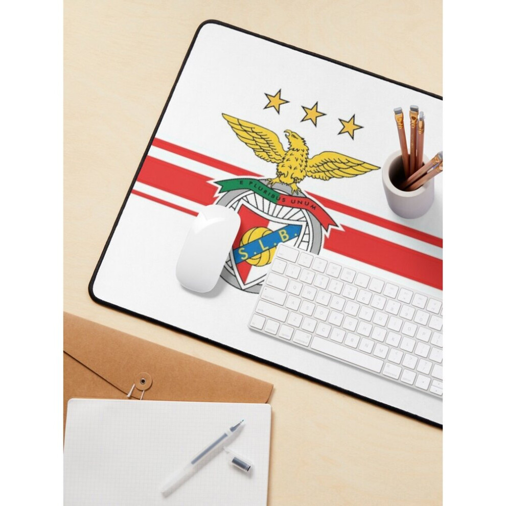 Desk Mat Stripes Of My Heart Benfica, Portugal Large Gaming Mouse Pad 35X16 Inch 7802738377361