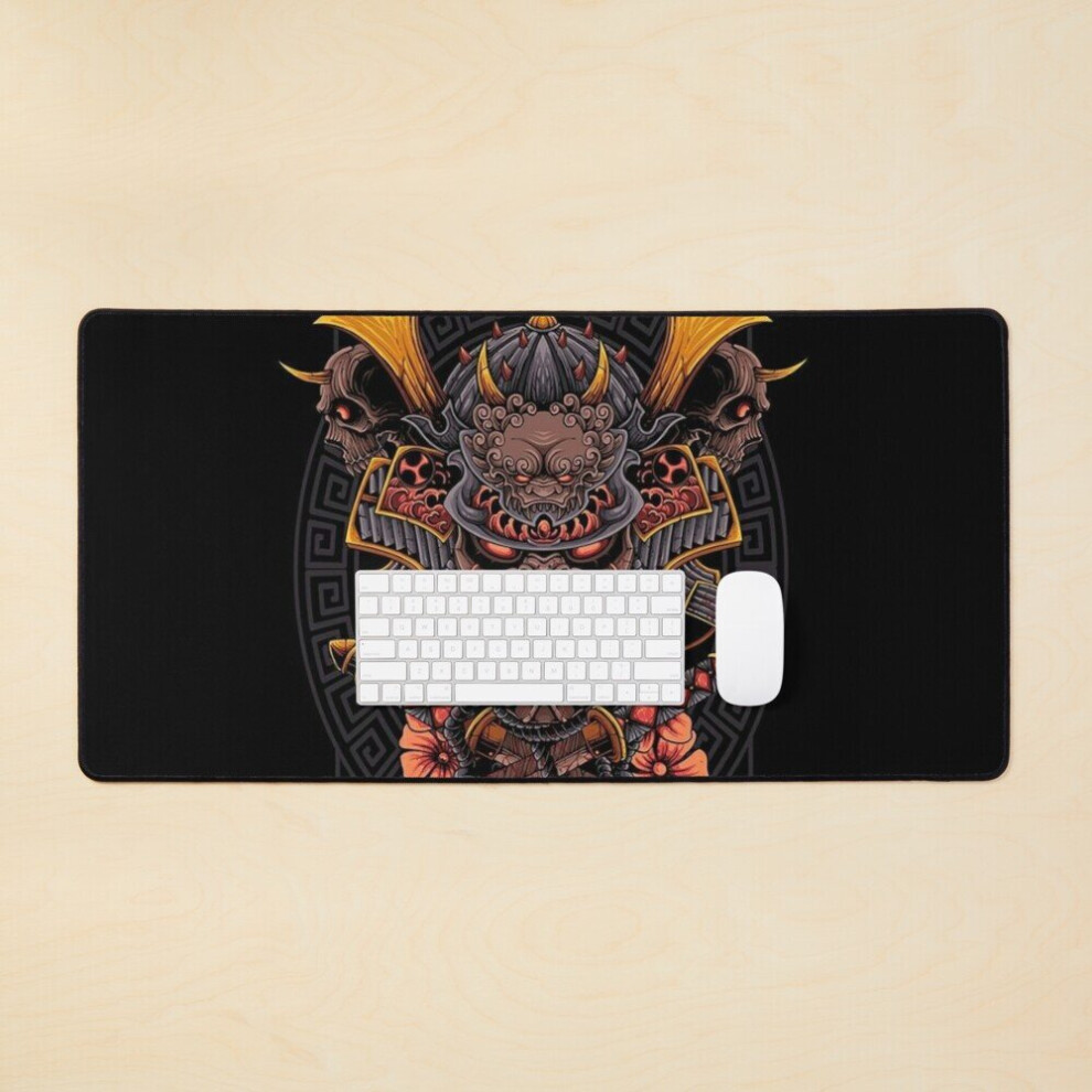 Desk Mat Japanese Oni Art Large Gaming Mouse Pad 35X16 Inch 7802738396768