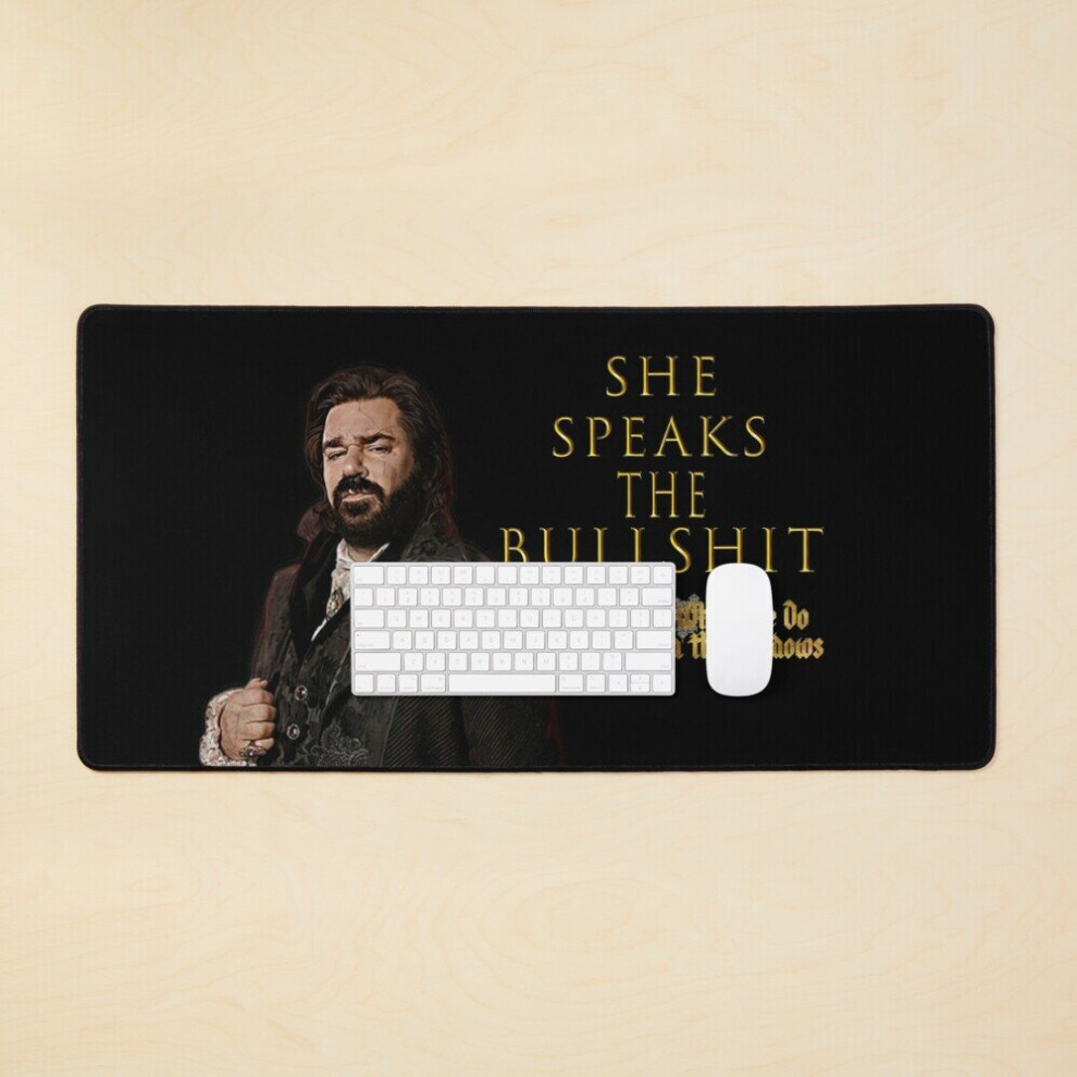 Desk Mat She Speaks The Bullshit - Laszlo Large Gaming Mouse Pad 35X16 Inch 7802738406603