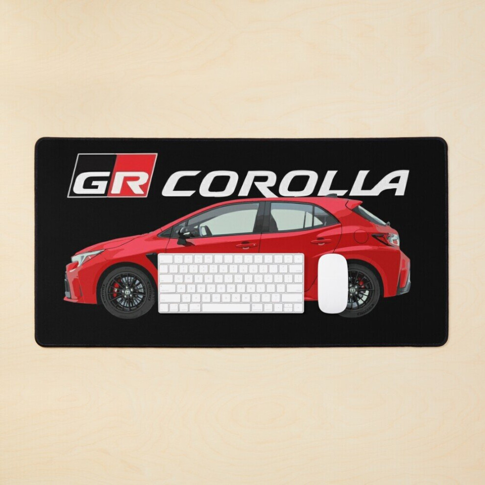 Desk Mat Jdm Supersonic Gr Corolla Hot Hatch Large Gaming Mouse Pad 35X16 Inch Red 7802738404401