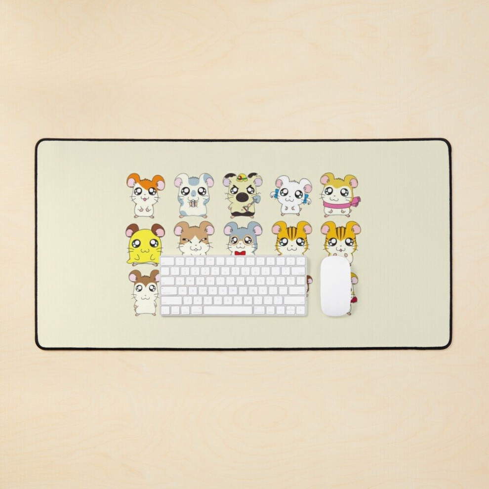 Desk Mat Hamtaro-Ham Ham Heartbreak Large Gaming Mouse Pad 35X16 Inch 7802738328509